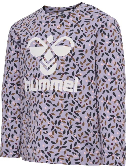 hmlELVINA AOP T-SHIRT L/S, WISTERIA, packshot