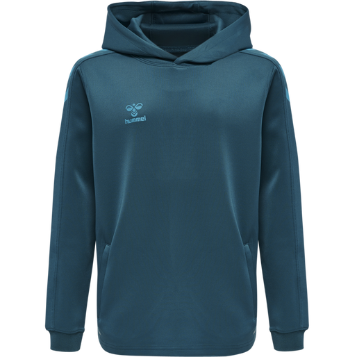 hmlCORE XK POLY KIDS SWEAT HOODIE, BLUE CORAL, packshot