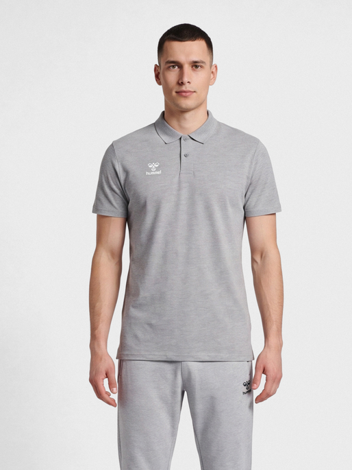 hmlGO 2.0 POLO, GREY MELANGE, model