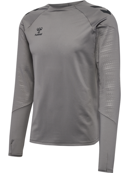 hmlPRO TRAINING CREW SWEAT, STEEL GRAY hmlPRO TRAINING CREW SWEAT, STEEL GRAY, packshot