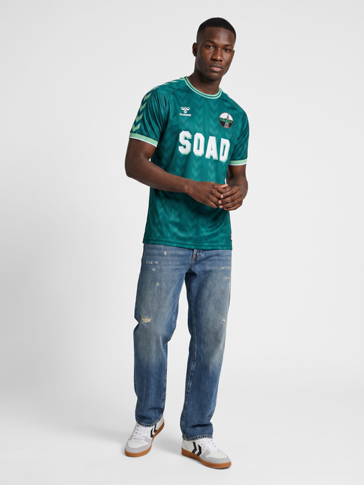 hmlSOAD TOUR 26 LONDON JERSEY S/S, DARK GREEN, model