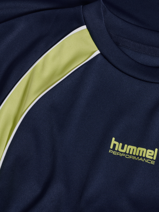 hmlJR GOAL PIPING T-SHIRT S/S, DRESS BLUES hmlJR GOAL PIPING T-SHIRT S/S, DRESS BLUES, packshot