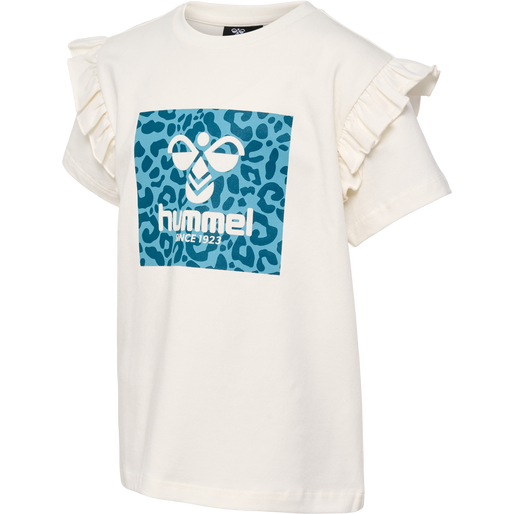 hmlFLOWY RUFFLE T-SHIRT S/S, MARSHMALLOW, packshot