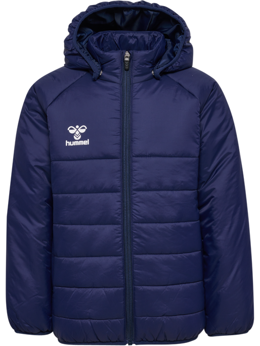 hmlGO QUILTED HOOD JACKET KIDS, MARINE, packshot