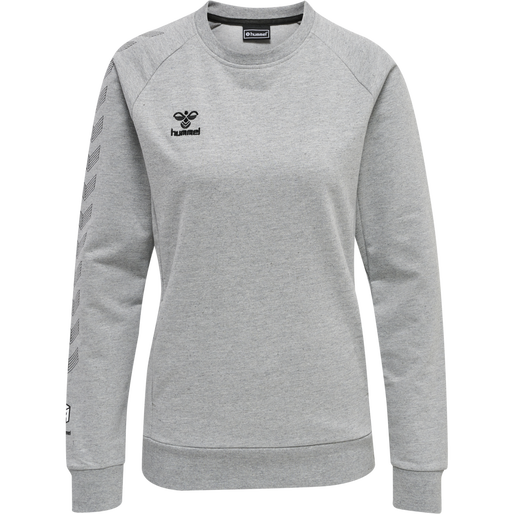 hmlMOVE GRID COTTON SWEATSHIRT WOMA, GREY MELANGE, packshot