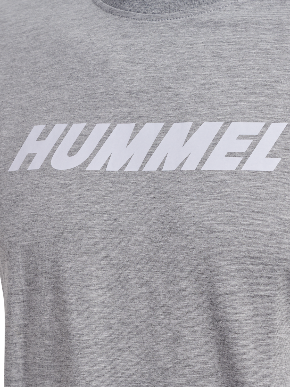 hmlELEMENTAL LOGO COTTON TEE, GREY MELANGE, packshot