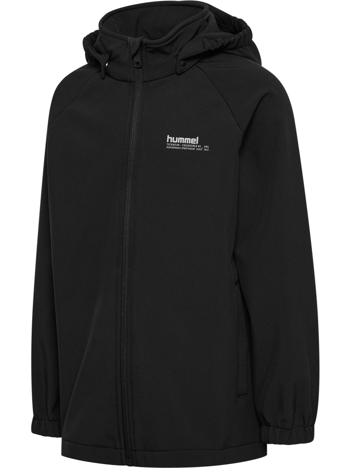 hmlJR LOOSE SOFTSHELL JACKET, BLACK, packshot