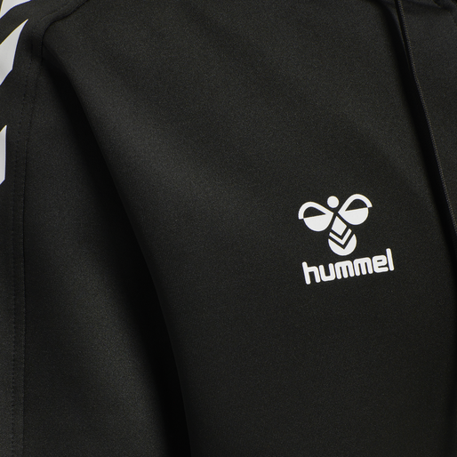 hmlCORE XK POLY ZIP HOOD SWEAT, BLACK/BLACK, packshot