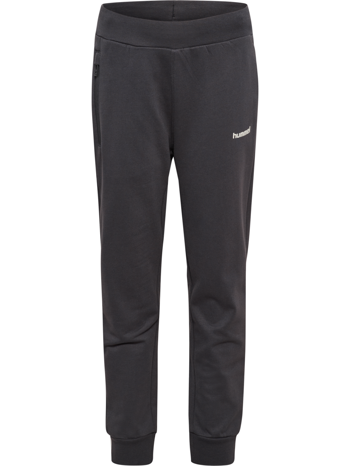 hmlJR REGULAR ADJ WAIST PANTS, EBONY, packshot