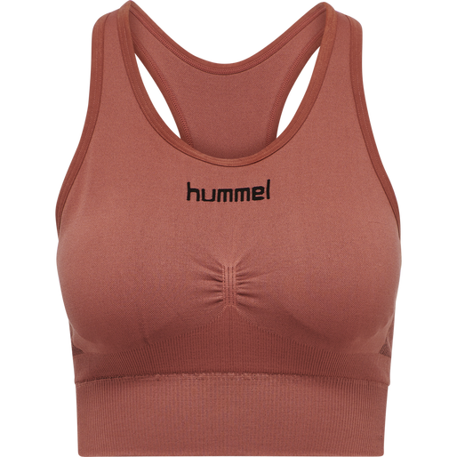 HUMMEL FIRST SEAMLESS BRA WOMAN, MARSALA, packshot