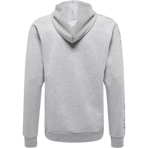 hmlMOVE GRID COTTON HOODIE, GREY MELANGE, packshot