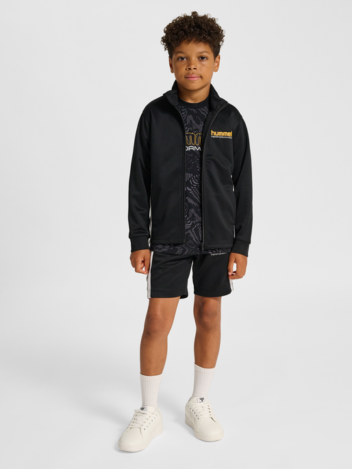 hmlJR CHEVRON ZIP JACKET, BLACK, model