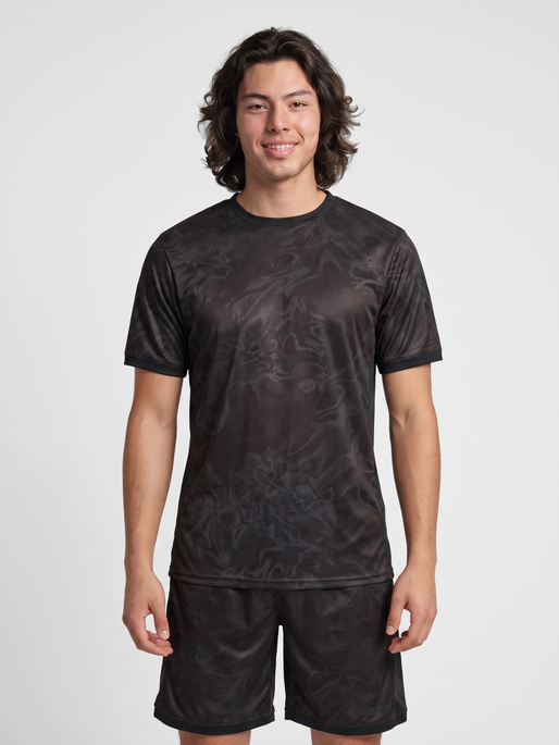 hmlBLAZE CLUB 26 GRAPHIC SET, BLACK/ASPHALT, model