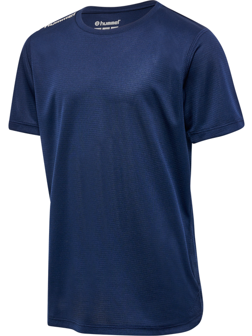 hmlRUN JERSEY S/S KIDS, BLACK IRIS, packshot