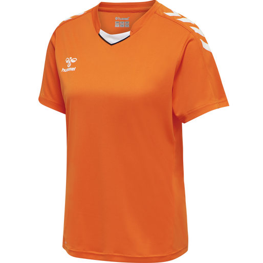 hmlCORE XK POLY JERSEY S/S WOMAN, ORANGE TIGER, packshot