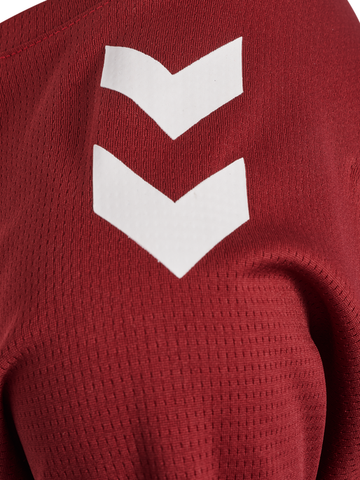 hmlLEAD 2.0 JERSEY S/S KIDS, TRUE RED/MAROON, packshot