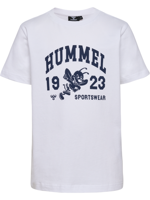 hmlPRINT T-SHIRT S/S, BRIGHT WHITE, packshot
