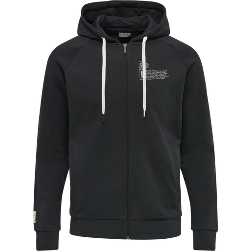 hmlGG12 SWEAT ZIP HOODIE, BLACK, packshot