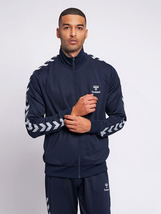 HMLNATHAN ZIP JACKET, BLACK IRIS, model