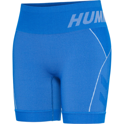 hmlTE CHRISTEL SEAMLESS SHORTS, PLACID BLUE/LAPIS BLUE MELANGE, packshot