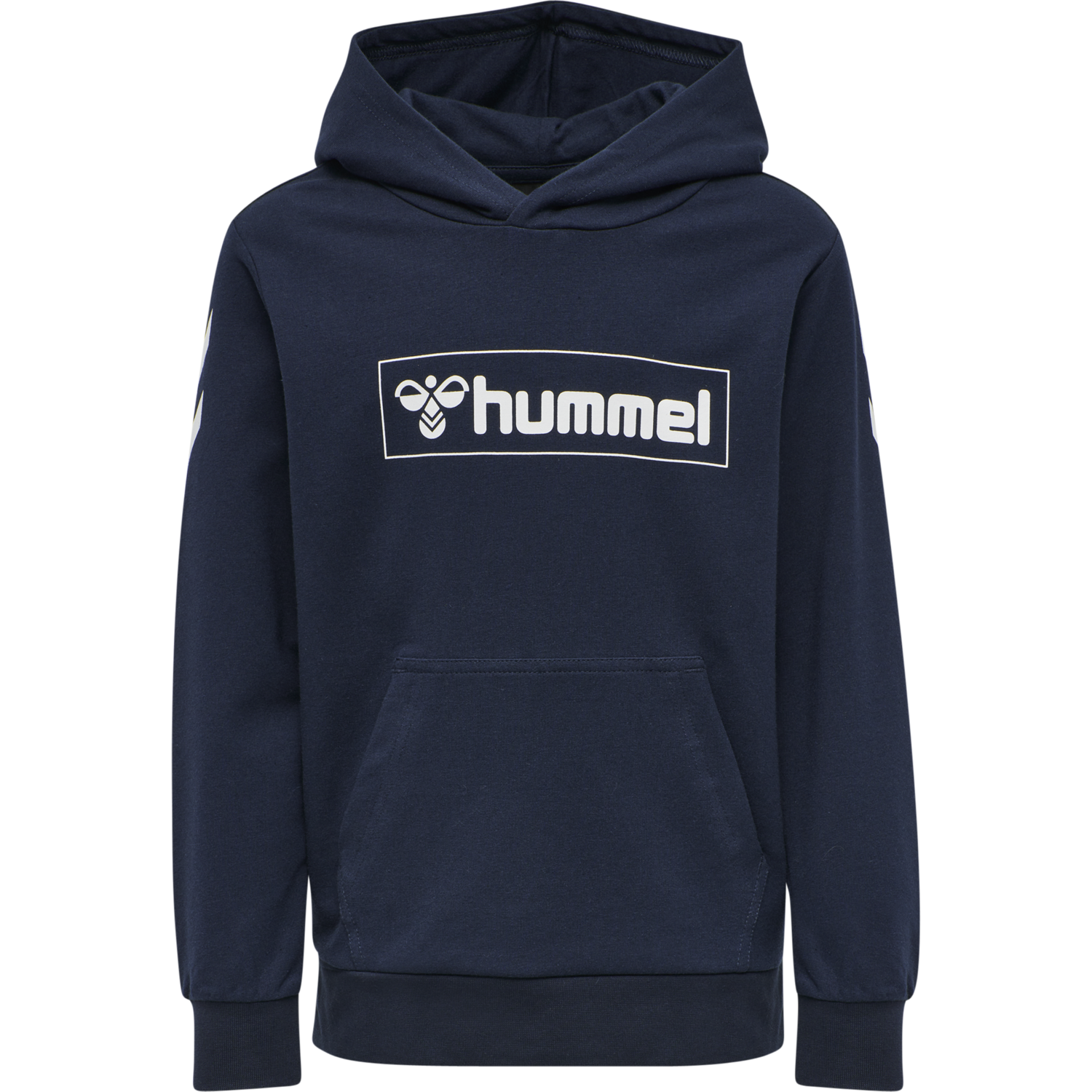 hmlBOX HOODIE, BLACK IRIS, packshot