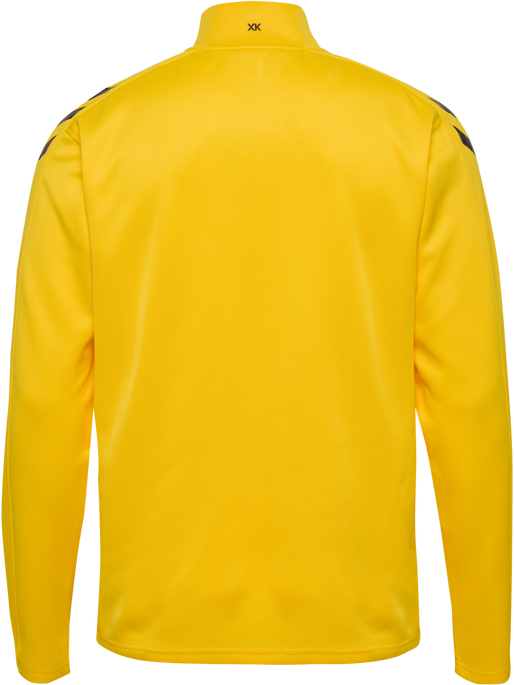 hmlCORE XK POLY ZIP SWEAT, SPORTS YELLOW, packshot