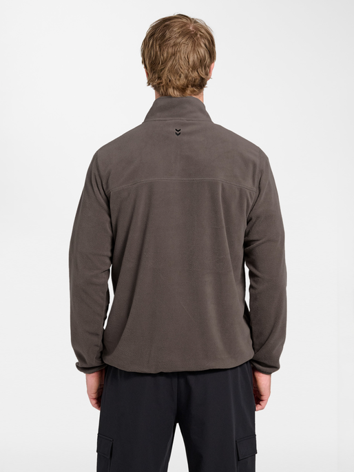 hmlACTIVE HALFZIP FLEECE JACKET, MAJOR BROWN, model