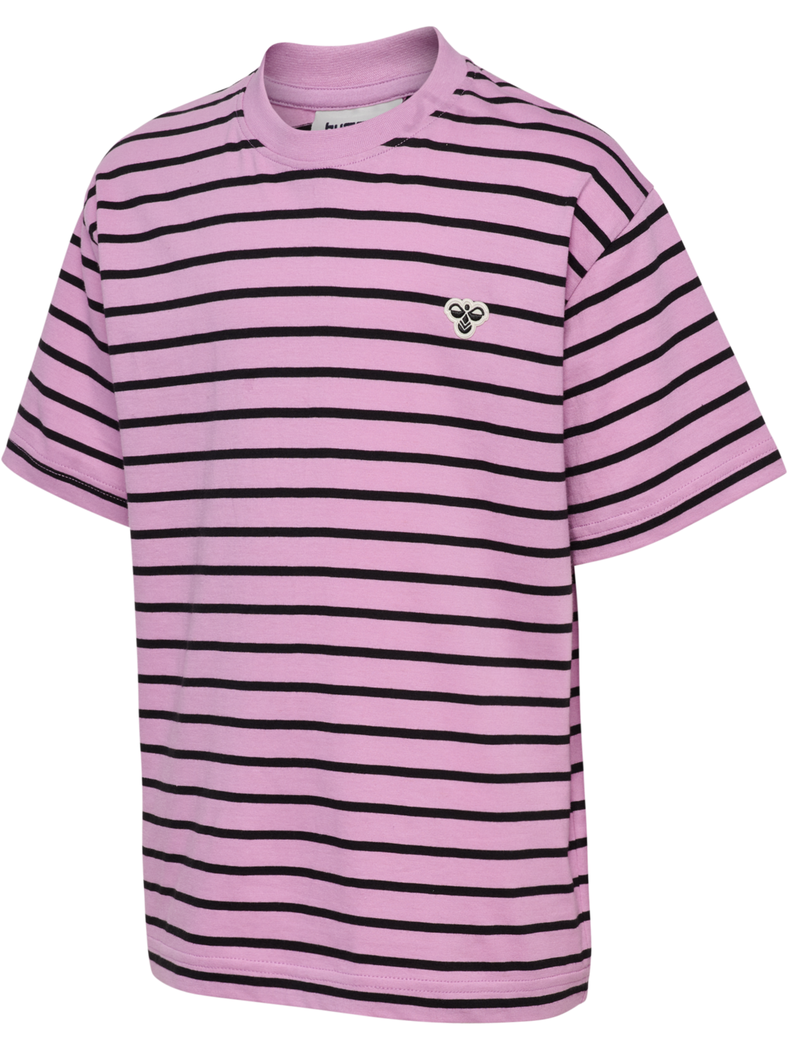 hmlJR LOOSE STRIPED T-SHIRT S/S BEE, SMOKY GRAPE, packshot
