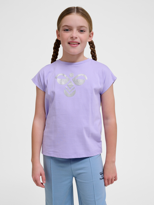 hmlDIEZ T-SHIRT S/S, LAVENDER, model