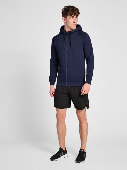 hmlRED HEAVY ZIP HOODIE, MARINE, model