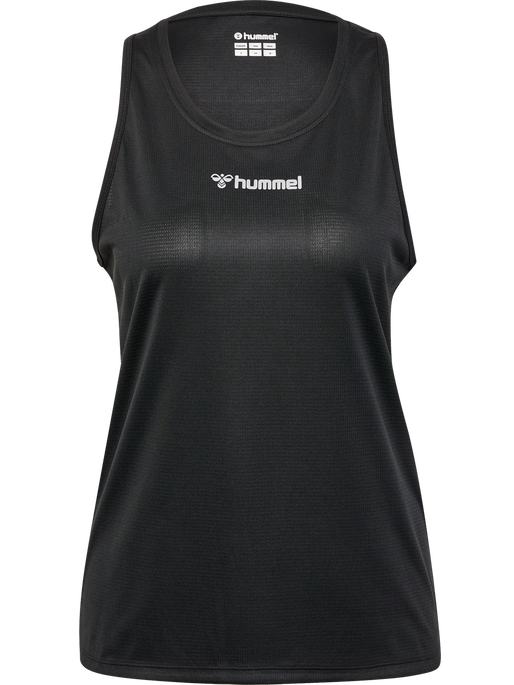 hmlRUN SINGLET S/L WOMAN, BLACK, packshot