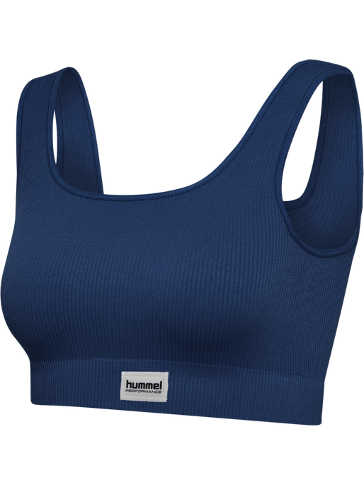 hmlPULSE SEAMLESS RIB BRA, DRESS BLUES hmlPULSE SEAMLESS RIB BRA, DRESS BLUES, packshot