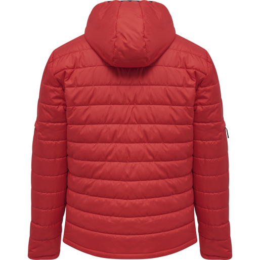 hmlNORTH QUILTED HOOD JACKET, TRUE RED, packshot