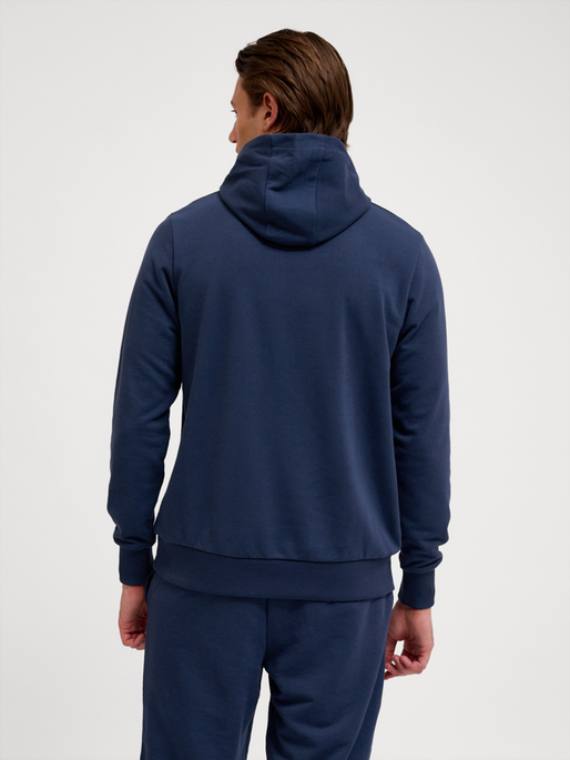 hmlPULSE SWEAT HOODIE, DRESS BLUES, model