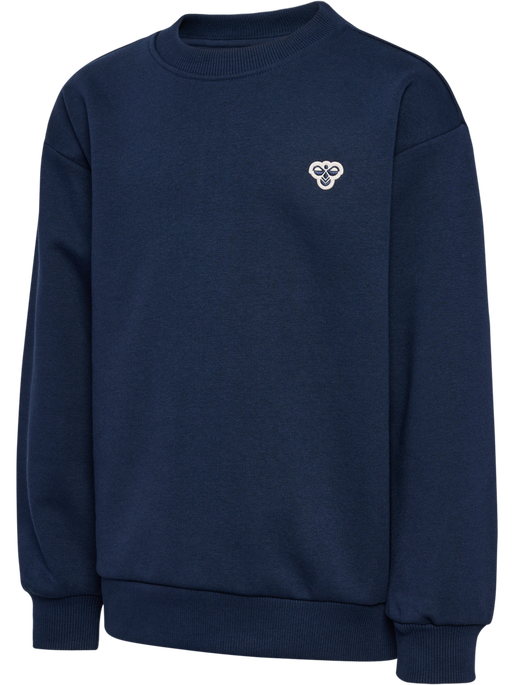 hmlJR LOOSE CREWNECK BEE, DRESS BLUES, packshot