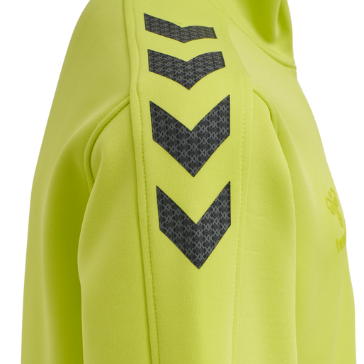 hmlCORE XK HALF ZIP POLY SWEAT KIDS, LIME POPSICLE, packshot