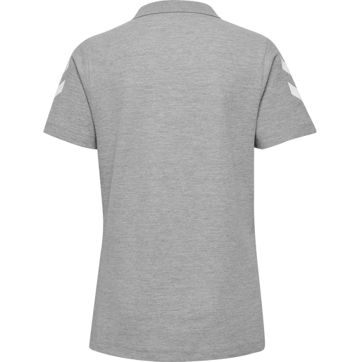 HUMMEL GO COTTON POLO WOMAN, GREY MELANGE, packshot