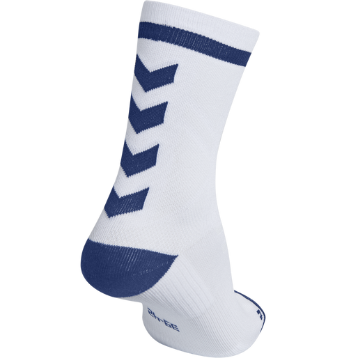 ELITE INDOOR SOCK LOW, WHITE/TRUE BLUE, packshot