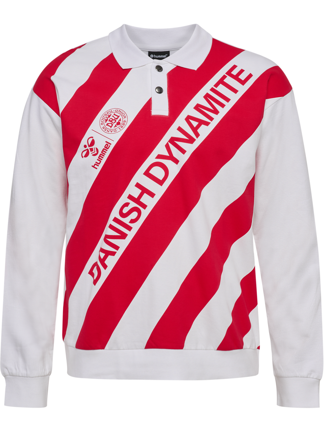 DBU 26 FAN DYNAMITE TEE LS, WHITE/TANGO RED, packshot