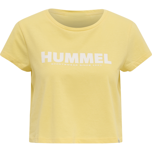 hmlLEGACY WOMAN CROPPED T-SHIRT, GOLDEN HAZE, packshot