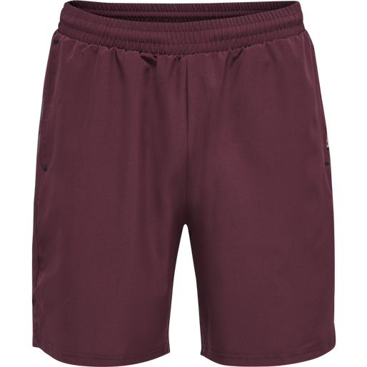 hmlMOVE GRID WOVEN SHORTS, GRAPE WINE, packshot