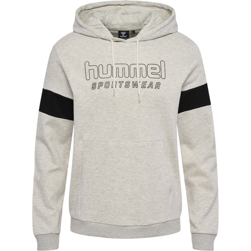hmlLGC BRYCE HOODIE, TOFU MELANGE, packshot