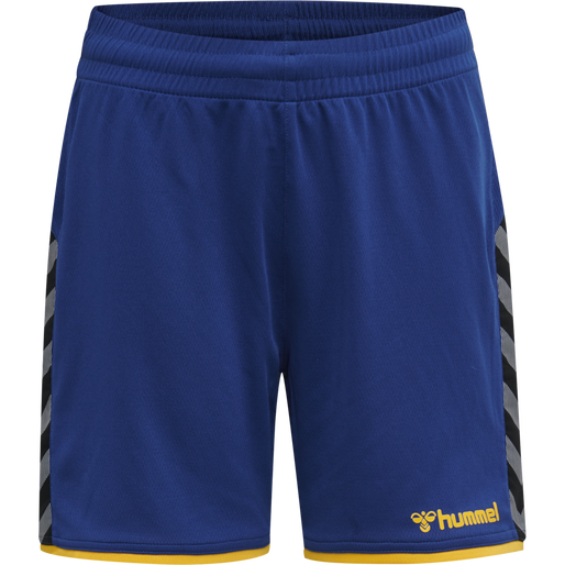 hmlAUTHENTIC KIDS POLY SHORTS, TRUE BLUE/SPORTS YELLOW, packshot