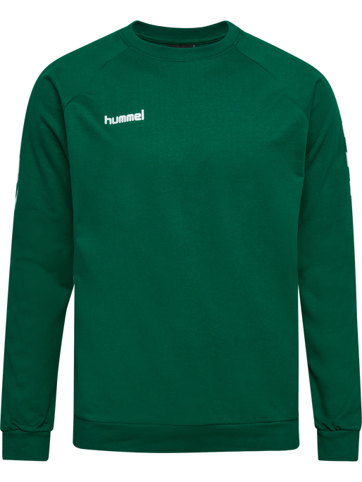 HUMMEL GO COTTON SWEATSHIRT, EVERGREEN, packshot