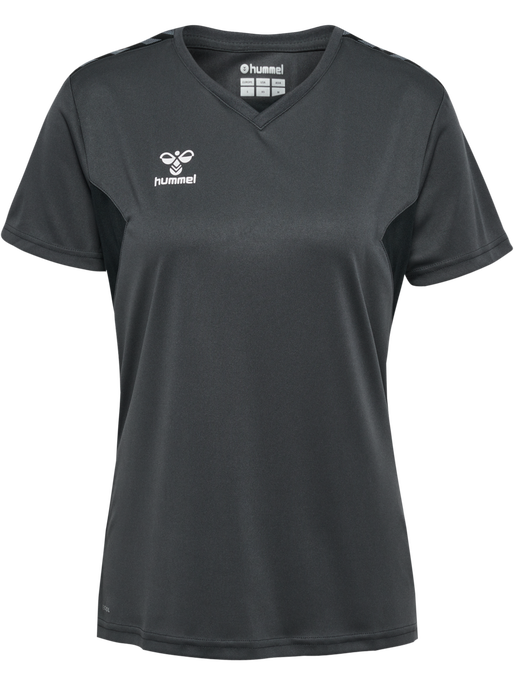 hmlAUTHENTIC PL JERSEY S/S WOMAN, ASPHALT hmlAUTHENTIC PL JERSEY S/S WOMAN, ASPHALT, packshot