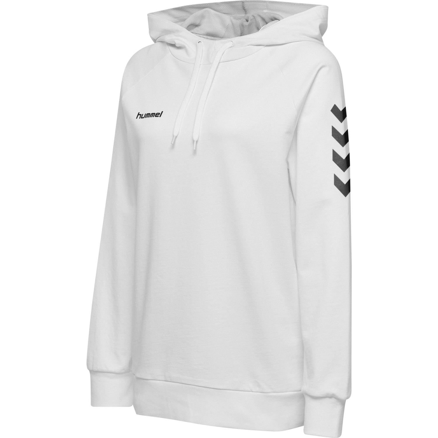 HMLGO COTTON HOODIE WOMAN, WHITE, packshot
