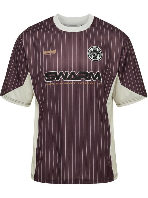 hmlLOOSE JERSEY SS STRIPE TOPSCORER, VINEYARD WINE hmlLOOSE JERSEY SS STRIPE TOPSCORER, VINEYARD WINE, packshot