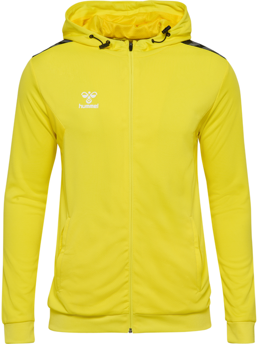 hmlAUTHENTIC PL ZIP HOODIE, BLAZING YELLOW, packshot