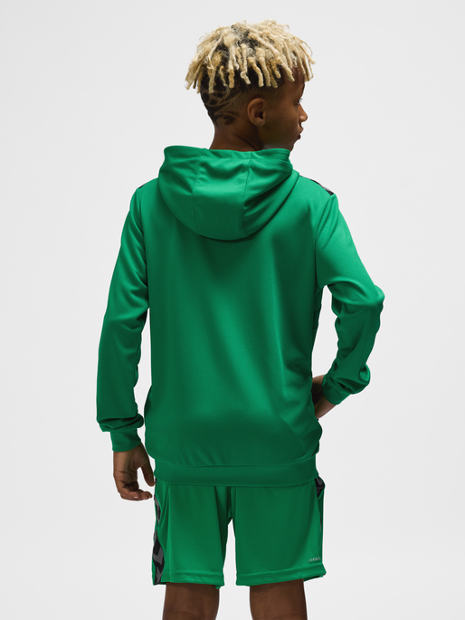 hmlAUTHENTIC PL ZIP HOODIE KIDS, JELLY BEAN, model