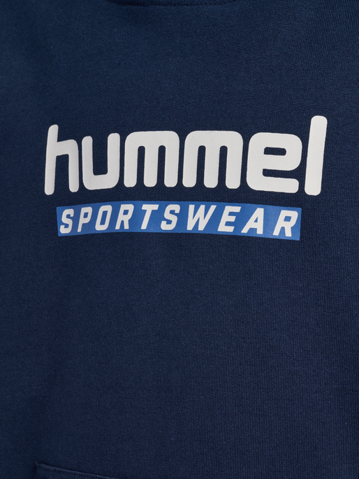 hmlJR LOGO HOODIE, DRESS BLUES, packshot